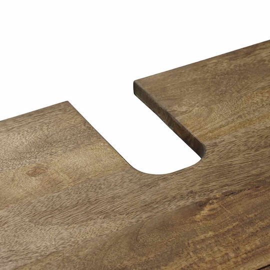 vidaXL Πάγκος χωρίς Νιπτήρα με Καθρέπτη Μ62xΒ33xΥ58cm Καφέ
