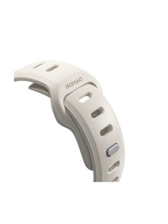 Nomad Tempo Waterproof FKM Silicone Aluminum Strap Pin Apple Watch Series 1-11 38 40 41 42mm & Watch SE 1 2 3 42mm Driftwood Beige Nm009759858