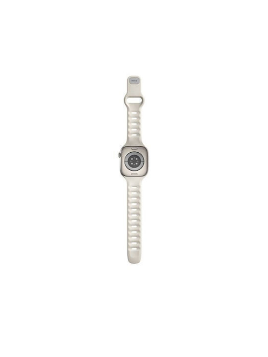 Nomad Tempo Waterproof FKM Silicone Aluminum Strap Pin Apple Watch Series 1-11 38 40 41 42mm & Watch SE 1 2 3 42mm Driftwood Beige Nm009759858