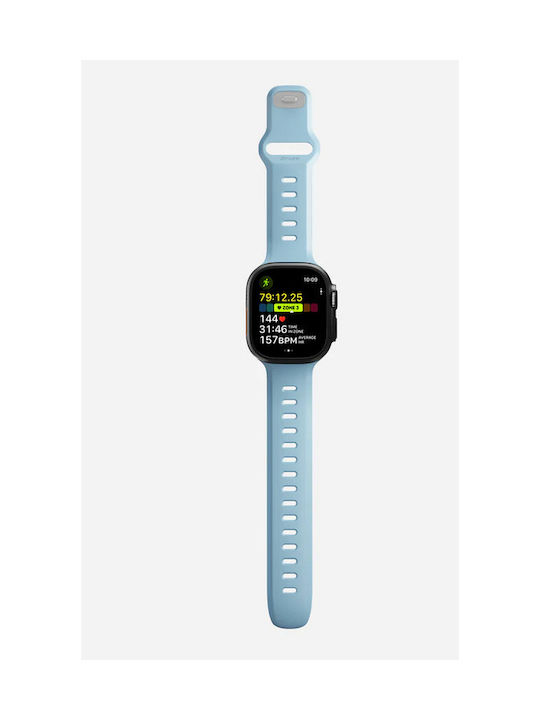 Nomad Tempo Waterproof Fkm Silicone Aluminum Strap Pin Optimized Apple Watch Ultra Series 49mm Tidal Blue Nm009742858