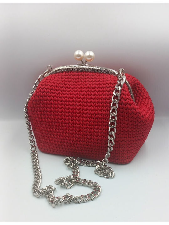 Leather Women's Shoulder Bag Red