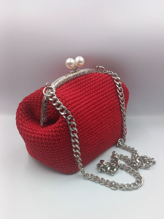 Leather Women's Shoulder Bag Red