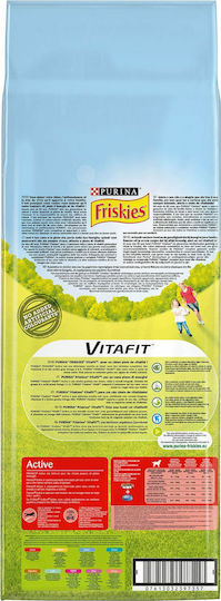 Friskies Friskies Vitafit 18kg Dry Food for Adult Dogs with Beef, Calf, Meat and Vegetables