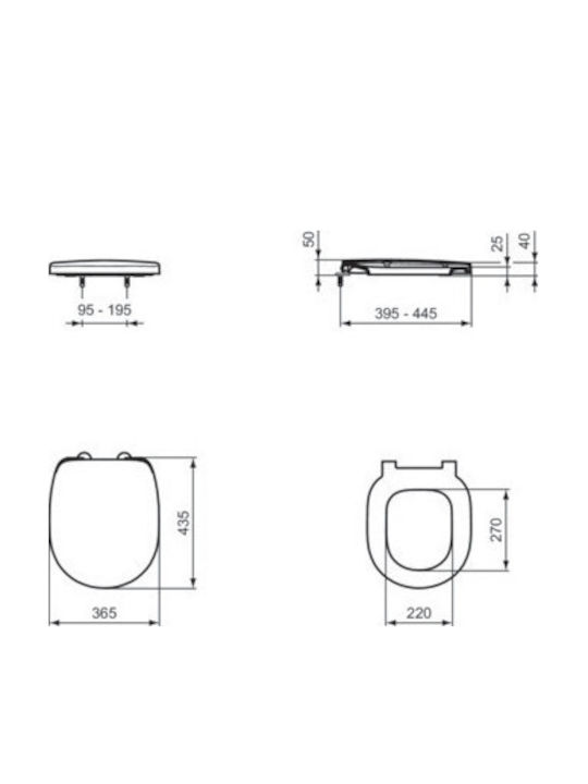 Ideal Standard Concept Floor-Standing Toilet with Soft Close Cover White