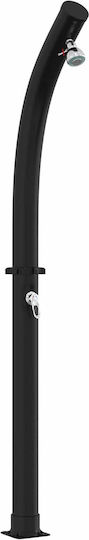 vidaXL Pool Shower Solar Made of PVC 216x15.5x216 cm Black