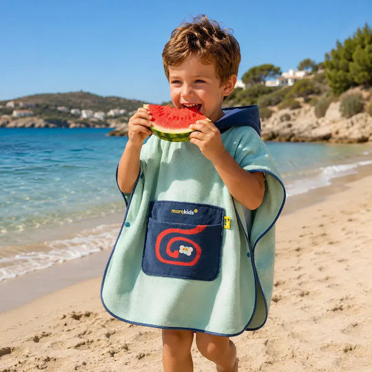 Παιδικό Πόντσο Θαλάσσης Αγόρι Marckids Βατραχάκι Κουκούλα & Τσέπη