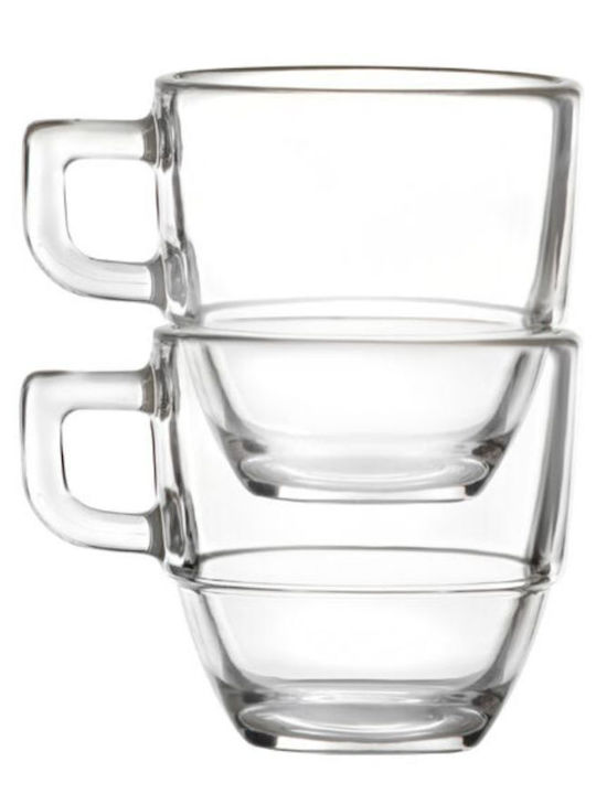 RCR Set Coffee Cups Glass Brown 120ml 6pcs