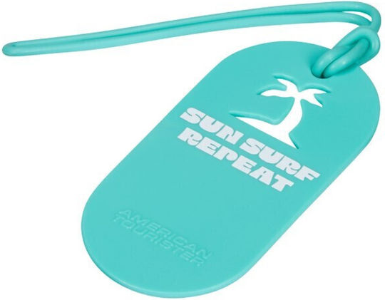 American Tourister Luggage Label Light Blue