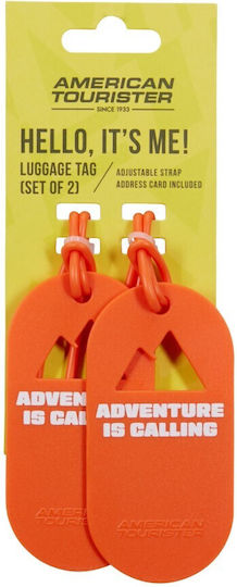 American Tourister Luggage Label Orange