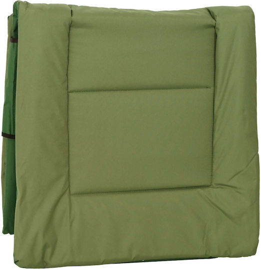 vidaXL vidaXL Green Foldable Steel Beach Sunbed