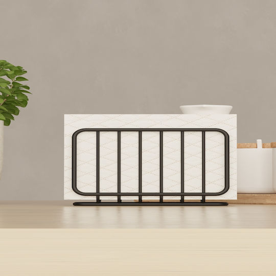 Femmit Tabletop Metallic Napkin Holder Black 14x11x5 Cm