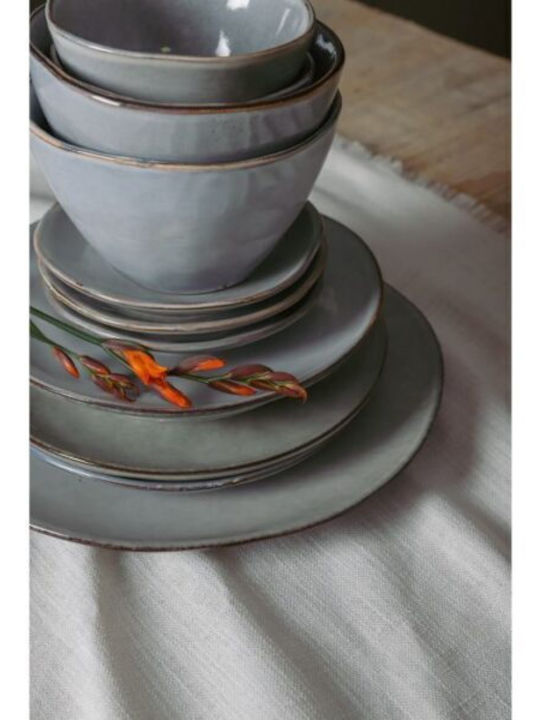 Mica Mica Gri Ceramică Set de Vase 16buc