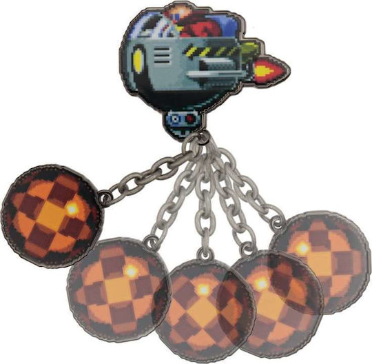Sonic Hedgehog Значка Dr Eggman Egg Mobile Chained