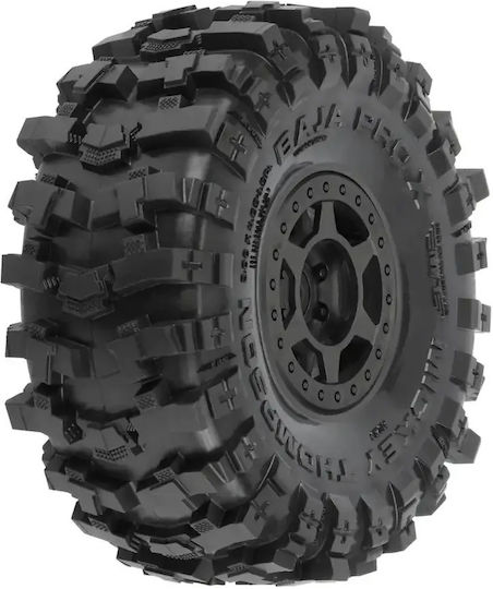 Proline Set Complet Roți 1/10 Mickey Thompson Baja Pro X G8 F R 1.9" Mtd 12mm Negre Holcomb 2 Bucăți