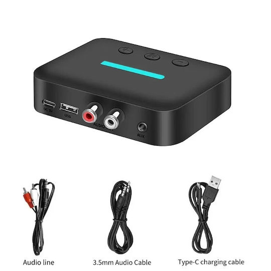 Techstar T88 Receptor Audio Bluetooth Bluetooth 5.3 3.5mm Aux + RCA L R USB Redare U-disk USB-C 5V 10m Rază Stereo HiFi