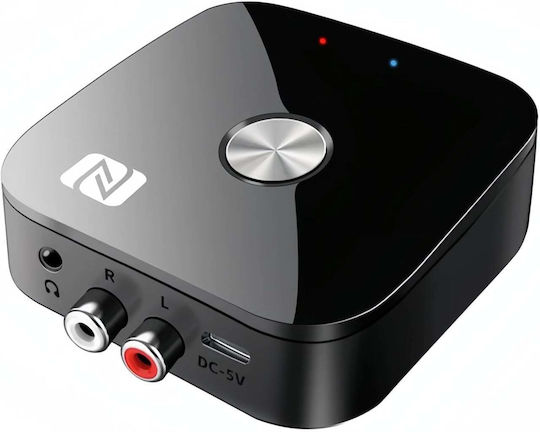 Techstar T68 Receptor Audio Bluetooth Bt 5.3 Nfc Rca L R + Aux 3.5mm Usb U-disk Telecomandă Ir Hifi 10m Negru