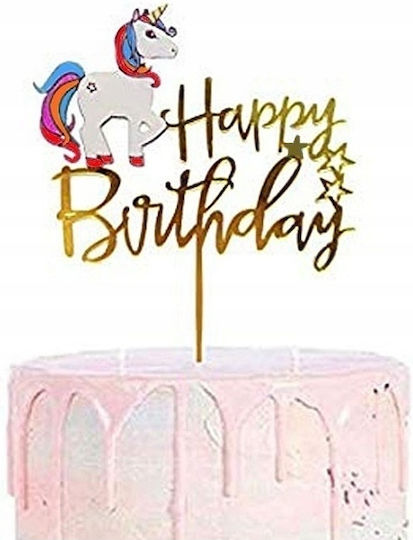 Topper Tort Decorațiune Unicorn La Mulți Ani