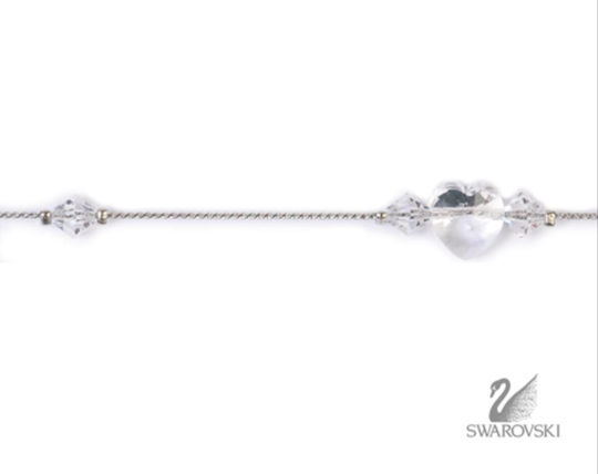 Swarovski Brillenkette Herz Transparent
