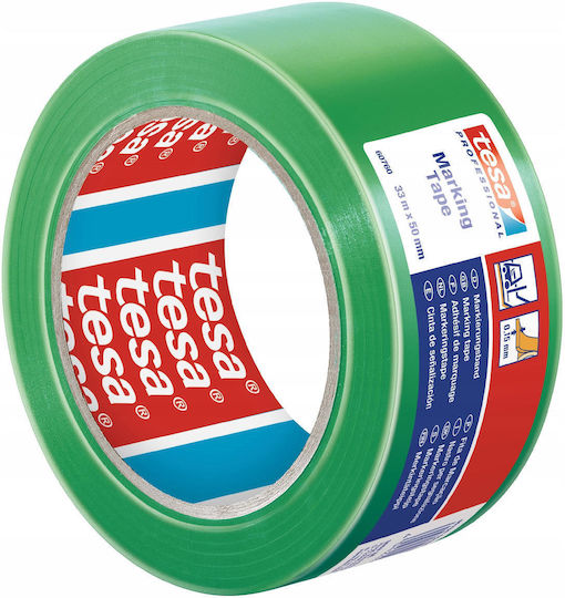 Tesa 60760 Taping Markierungsband aus Kunststoff in Grünem Farbe Länge 33m