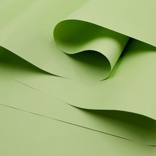 Floral Foil Elegant Green Mint Roll 58cm X 10m
