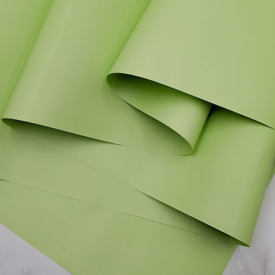 Floral Foil Elegant Green Mint Roll 58cm X 10m