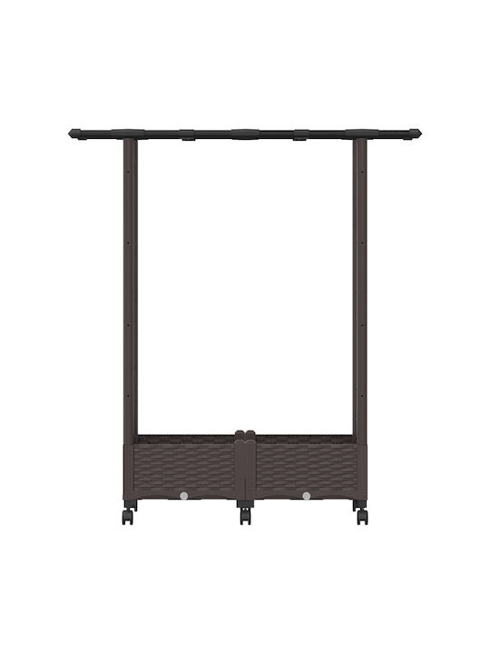 vidaXL Kunststoff Blumenkasten Braun 122,5x40x127cm