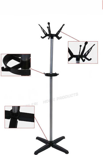 SteweHome SteweHome Freistehende Kleiderständer Metallisch Schwarze 170cm