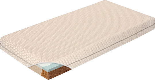 Greco Strom Στρώμα Κούνιας Θησεας με Memory Foam & Κοκοφοίνικα 91x100cm