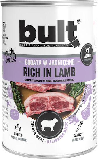 Bult Nasses Hundefutter Dose mit Lamm und Fleisch Getreidefrei 12x400g