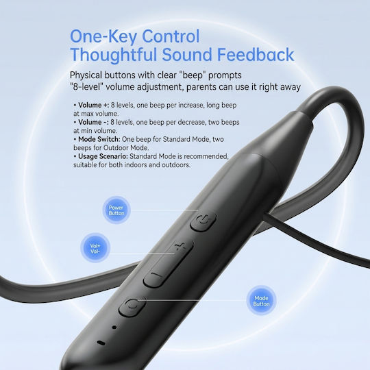 Hearing Aid Neckband 64 Channels Sound Amplification 120db Rechargeable Battery