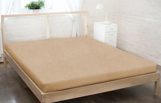 KZ Σεντόνι Ημίδιπλο με Λάστιχο 120x200εκ. Beige