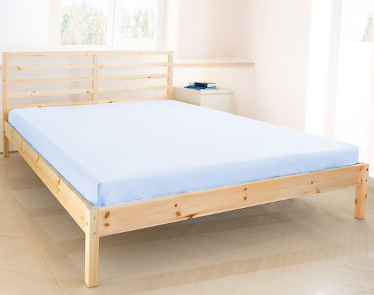 KZ Bed Sheet Single 160x200cm Light Blue