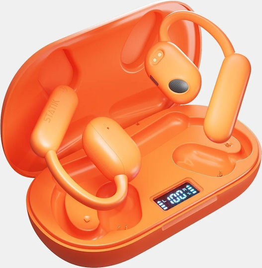 Statik Aktive Earbuds Bluetooth Kopfhörer mit Schweißbeständigkeit und Ladekoffer Orange