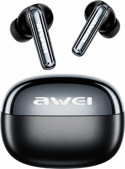 Awei T92 ANC Pro In-ear Bluetooth Handsfree Ακουστικά με Θήκη Φόρτισης Μαύρα