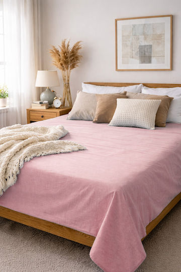 Fan Europe Bettlaken für Einzelbett 160x200cm Salmon