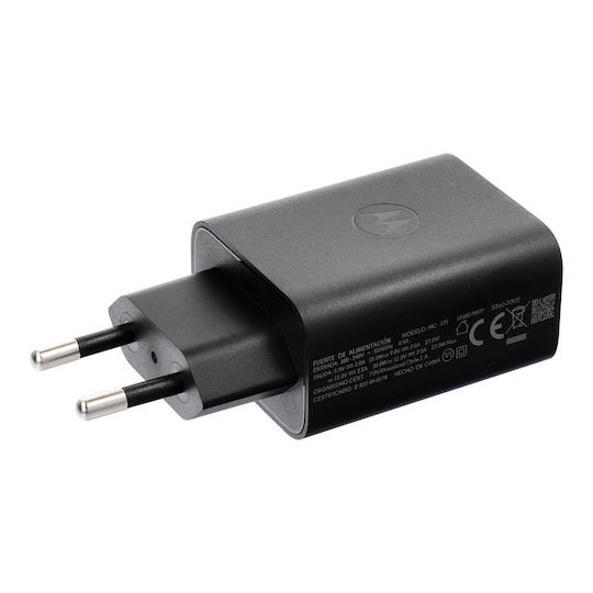 Motorola Φορτιστής Χωρίς Καλώδιο με Θύρα USB-A 33W Power Delivery Μαύρος (MC339)