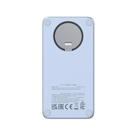 Ugreen Ασύρματος Φορτιστής Qi2 25W Μπλε (W757 MagFlow)