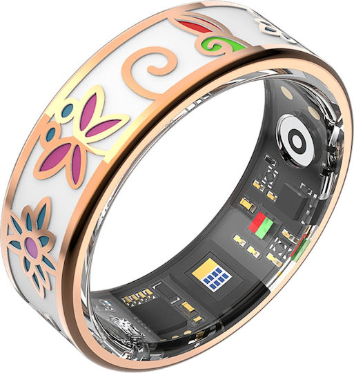 Forever Inel Inteligent Botanical 17.3mm cu Pulsometru Rose Gold