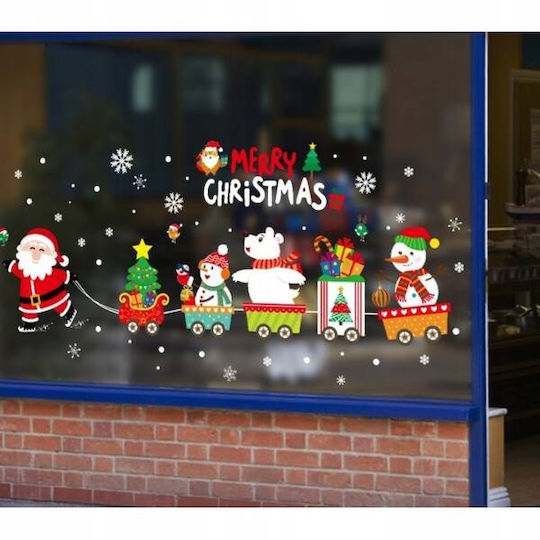 Ecarla Christmas Colorful Window Stickers 2 Sheets 30x45cm Nkd25