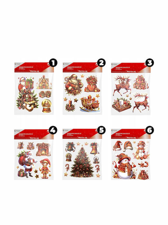 3D Weihnachtsaufkleber Große Fensterfolie Mix Vergionic