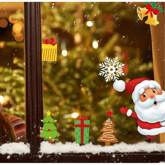 Ecarla Christmas Colorful Window Stickers 1 Sheet 20x30cm Nkd16