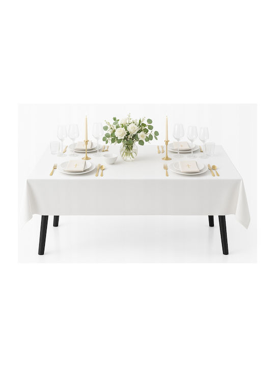 Now Art Amelia Home Fleckabweisendes Tischtuch Weiß 140x180cm