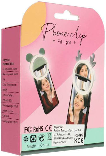 4KOM Selfie Flash Led Light Ring σε Πράσινο χρώμα
