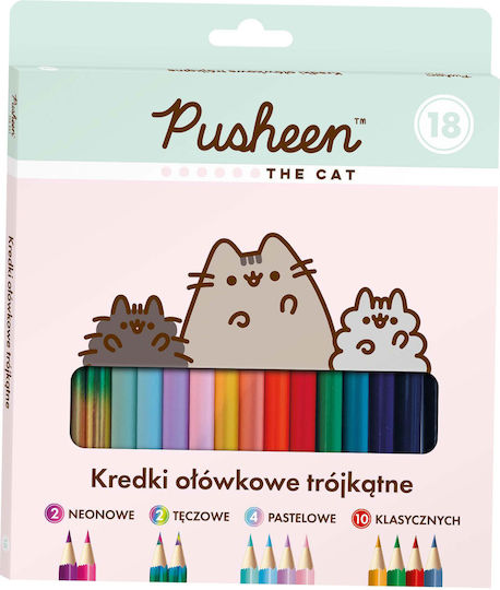 Triangular Colored Pencils 18 Colors Pusheen