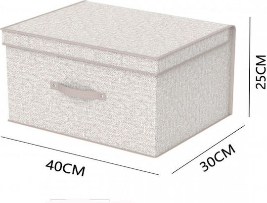 Fabric Storage Case for Clothes / Blanket / Duvet in Beige Color 40x30x25cm