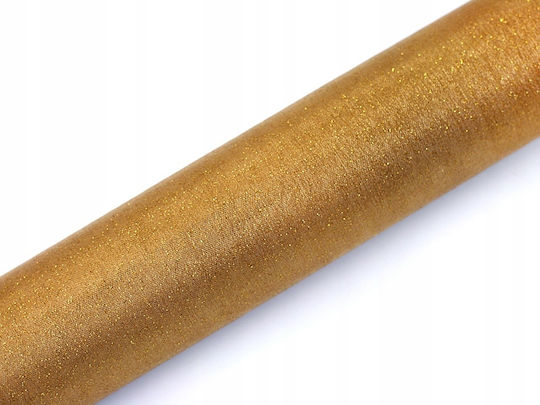 PartyDeco Ύφασμα Διακόσμησης Οργάντζα 36x900εκ. Gold