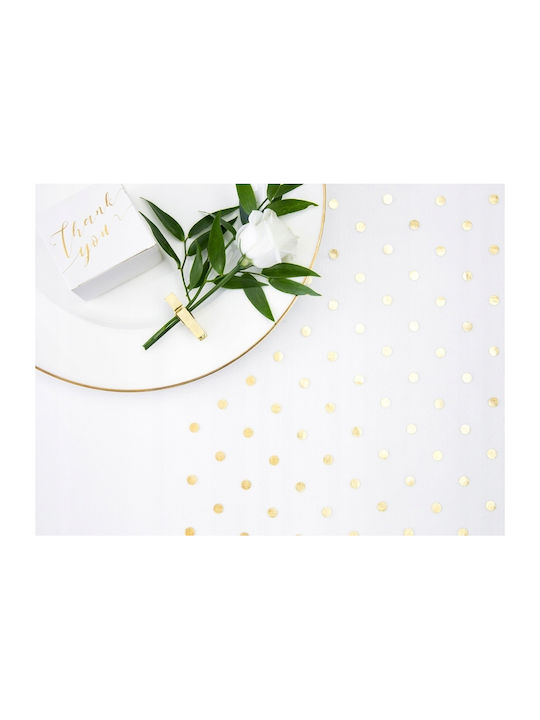 PartyDeco Ύφασμα Διακόσμησης Οργάντζα 36x900εκ. White