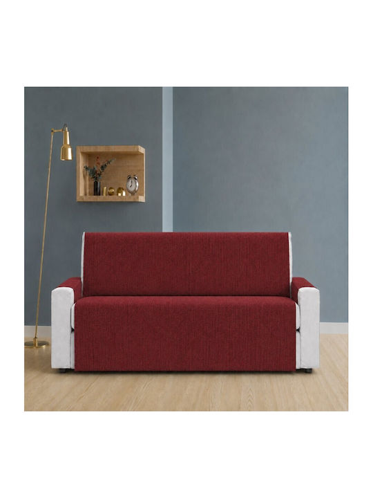 Pucioasa Elastische Abdeckung Für Zweisitziges Sofa Burgundisch