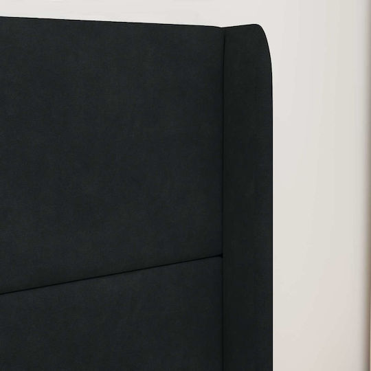 vidaXL Bed Headboard Fabric Black 80cm