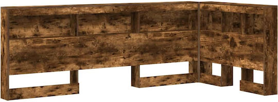 vidaXL Табла За Легло Дървена Кафява 217.5x76.5cm